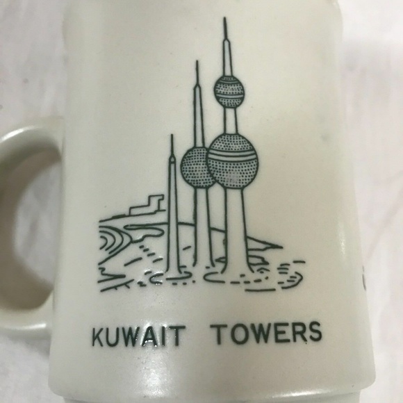 State of Kuwait Towers Coffee Mug Tea Cup Green - Picture 4 of 8